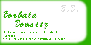 borbala domsitz business card